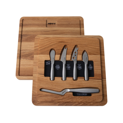 Picture of BOSKA ULTIMATE CHEESE SET SMALL COPENHAGEN in Brown, Steel