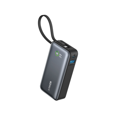 Picture of ANKER NANO POWER BANK 30W, BUILT-IN USB-C CABLE, BLACK in Black