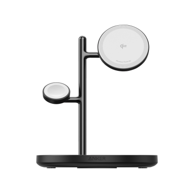 Picture of ANKER MAGGO CORDLESS CHARGER STAND (3-IN-1 STAND) in Black