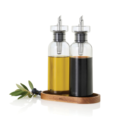 Picture of ADHOC MENAGE AROMAPOUR OIL AND VINEGAR POURER SET 300ML in Clear Transparent