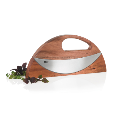 Picture of ADHOC WAVE UNIVERSAL CHOPPING KNIFE AND PIZZA CUTTER in Brown