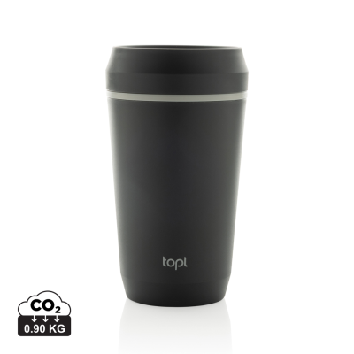 Picture of TOPL RECYCLED PLASTIC TO GO TUMBLER PATENTED 360 LID 354ML in Grey