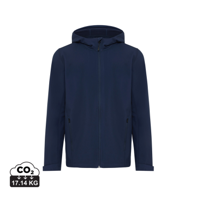 Picture of IQONIQ MAKALU MEN RECYCLED POLYESTER SOFT SHELL JACKET in Navy.