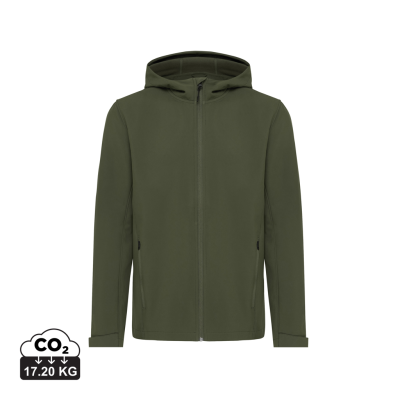 Picture of IQONIQ MAKALU MEN RECYCLED POLYESTER SOFT SHELL JACKET in Khaki.