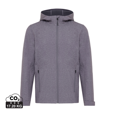 Picture of IQONIQ MAKALU MEN RECYCLED POLYESTER SOFT SHELL JACKET in Vulcano Heather Grey.