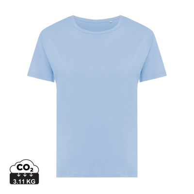 Picture of IQONIQ YALA LADIES RECYCLED COTTON TEE SHIRT in Light Blue.