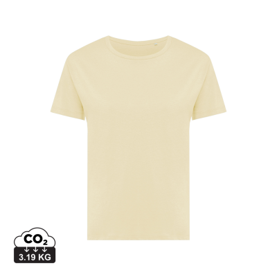 Picture of IQONIQ YALA LADIES RECYCLED COTTON TEE SHIRT in Cream Yellow.