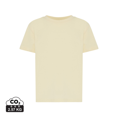 IQONIQ KOLI CHILDRENS RECYCLED COTTON TEE SHIRT in Cream Yellow.