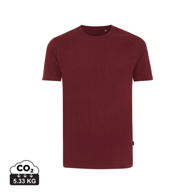 Picture of IQONIQ BRYCE RECYCLED COTTON TEE SHIRT in Burgundy.