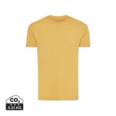 IQONIQ BRYCE RECYCLED COTTON TEE SHIRT in Ochre Yellow.