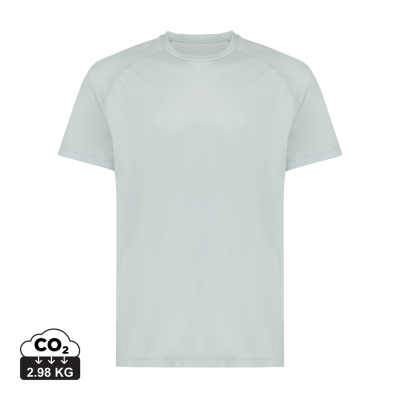 Picture of IQONIQ TIKAL RECYCLED POLYESTER QUICK DRY SPORTS TEE SHIRT in Iceberg Green.