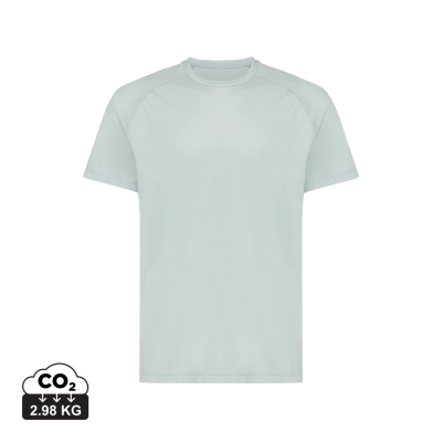 Picture of IQONIQ TIKAL RECYCLED POLYESTER QUICK DRY SPORTS TEE SHIRT in Iceberg Green.