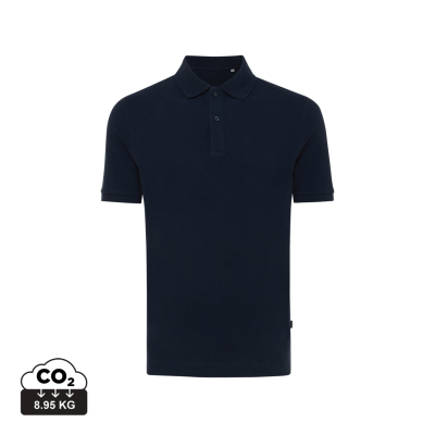 Picture of IQONIQ YOSEMITE RECYCLED COTTON PIQUE POLO SHIRT in Navy