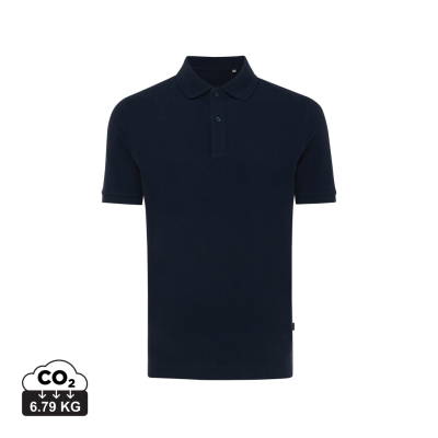 Picture of IQONIQ YOSEMITE RECYCLED COTTON PIQUE POLO SHIRT in Navy.