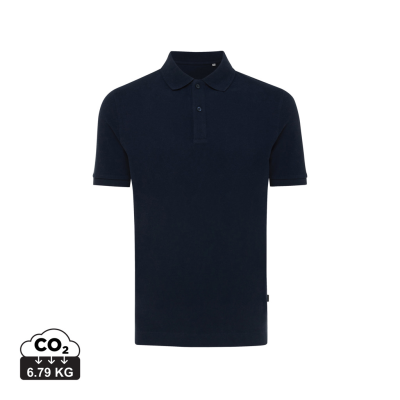 Picture of IQONIQ YOSEMITE RECYCLED COTTON PIQUE POLO SHIRT in Navy