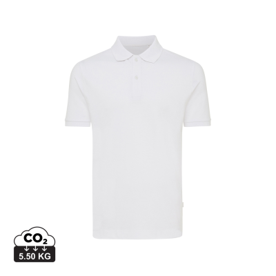 Picture of IQONIQ YOSEMITE RECYCLED COTTON PIQUE POLO SHIRT in White