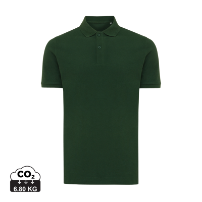 Picture of IQONIQ YOSEMITE RECYCLED COTTON PIQUE POLO in Forest Green.