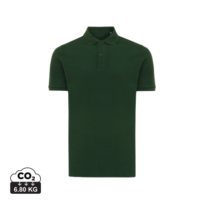 Picture of IQONIQ YOSEMITE RECYCLED COTTON PIQUE POLO in Forest Green.