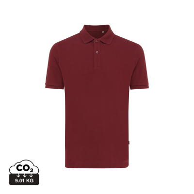 Picture of IQONIQ YOSEMITE RECYCLED COTTON PIQUE POLO SHIRT in Burgundy
