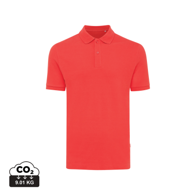 Picture of IQONIQ YOSEMITE RECYCLED COTTON PIQUE POLO SHIRT in Luscious Red
