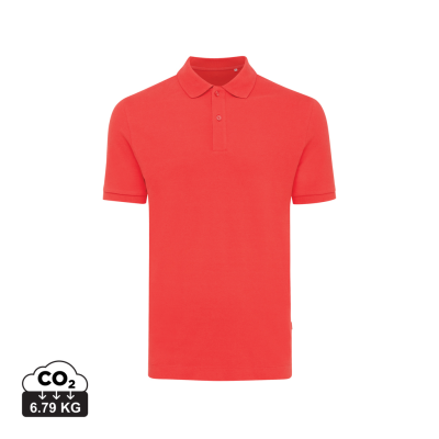 Picture of IQONIQ YOSEMITE RECYCLED COTTON PIQUE POLO SHIRT in Luscious Red.