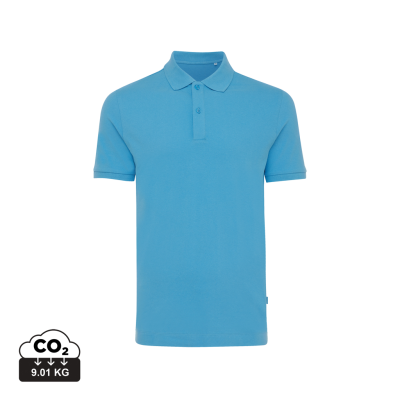 Picture of IQONIQ YOSEMITE RECYCLED COTTON PIQUE POLO SHIRT in Tranquil Blue