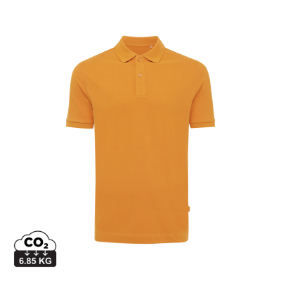 Picture of IQONIQ YOSEMITE RECYCLED COTTON PIQUE POLO SHIRT in Sundial Orange