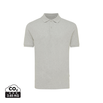 Picture of IQONIQ YOSEMITE RECYCLED COTTON PIQUE POLO SHIRT in Heather Grey.