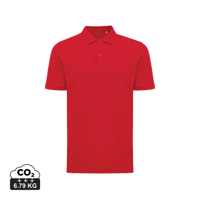 Picture of IQONIQ YOSEMITE RECYCLED COTTON PIQUE POLO in Red