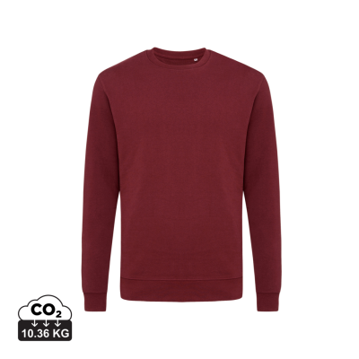 Picture of IQONIQ ZION RECYCLED COTTON CREW NECK in Burgundy.