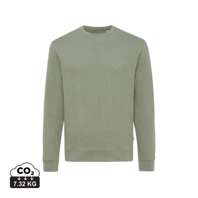 Picture of IQONIQ DENALI RECYCLED COTTON CREW NECK UNDYED in Heather Green.