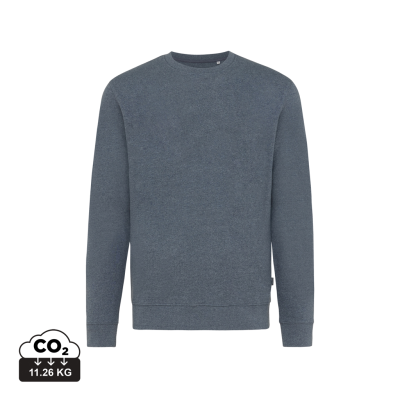Picture of IQONIQ DENALI RECYCLED COTTON CREW NECK UNDYED in Heather Navy