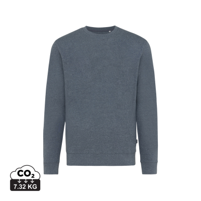 Picture of IQONIQ DENALI RECYCLED COTTON CREW NECK UNDYED in Heather Navy