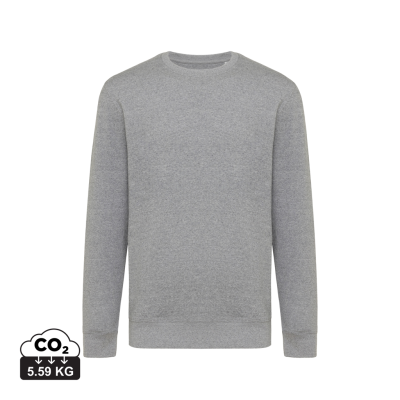 Picture of IQONIQ ETOSHA LIGHTWEIGHT RECYCLED COTTON CREW NECK in Light Heather Anthracite Grey.