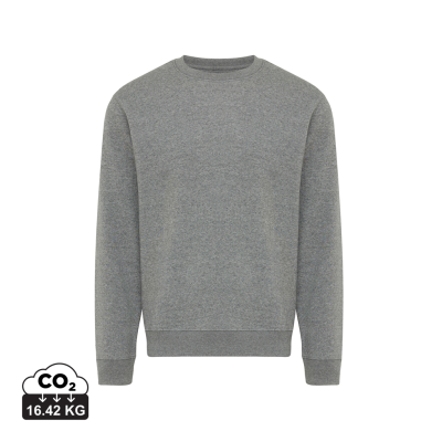 Picture of IQONIQ TORLA RECYCLED COTTON CREW NECK in Light Heather Anthracite Grey
