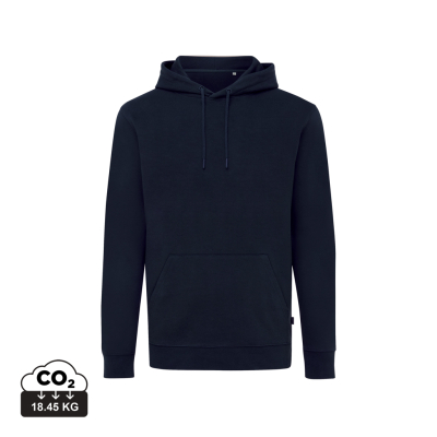Picture of IQONIQ JASPER RECYCLED COTTON HOODED HOODY in Navy