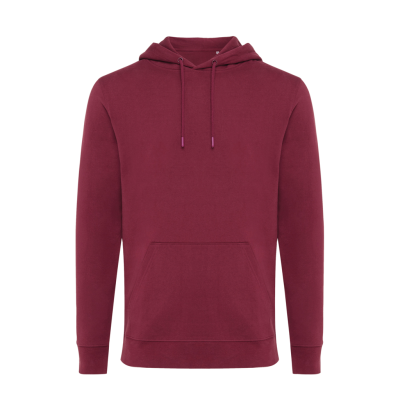 Picture of IQONIQ JASPER RECYCLED COTTON HOODED HOODY in Burgundy