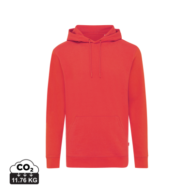 Picture of IQONIQ JASPER RECYCLED COTTON HOODED HOODY in Luscious Red