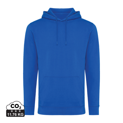 Picture of IQONIQ JASPER RECYCLED COTTON HOODED HOODY in Royal Blue.