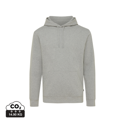 Picture of IQONIQ TORRES RECYCLED COTTON HOODED HOODY UNDYED in Heather Grey