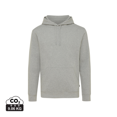 Picture of IQONIQ TORRES RECYCLED COTTON HOODED HOODY UNDYED in Heather Grey.