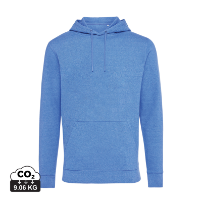 Picture of IQONIQ TORRES RECYCLED COTTON HOODED HOODY UNDYED in Heather Blue