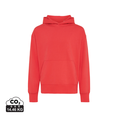 Picture of IQONIQ YOHO RECYCLED COTTON RELAXED HOODED HOODY in Luscious Red