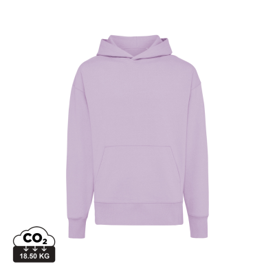 Picture of IQONIQ YOHO RECYCLED COTTON RELAXED HOODED HOODY in Lavender.