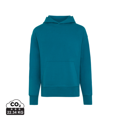 Picture of IQONIQ YOHO RECYCLED COTTON RELAXED HOODED HOODY in Dark Teal
