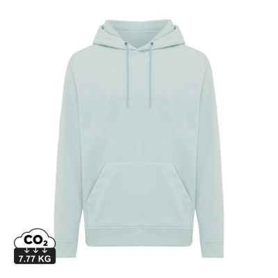 Picture of IQONIQ TRIVOR RECYCLED POLYESTER MICROFLEECE HOODED HOODY in Iceberg Green.