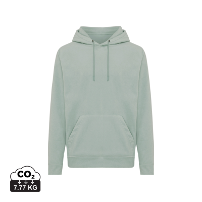 Picture of IQONIQ TRIVOR RECYCLED POLYESTER MICROFLEECE HOODED HOODY in Iceberg Green.