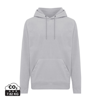 Picture of IQONIQ TRIVOR RECYCLED POLYESTER MICROFLEECE HOODED HOODY in Storm Grey.