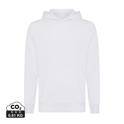 Picture of IQONIQ RILA LIGHTWEIGHT RECYCLED COTTON HOODED HOODY in White.