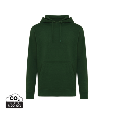 Picture of IQONIQ RILA LIGHTWEIGHT RECYCLED COTTON HOODED HOODY in Forest Green